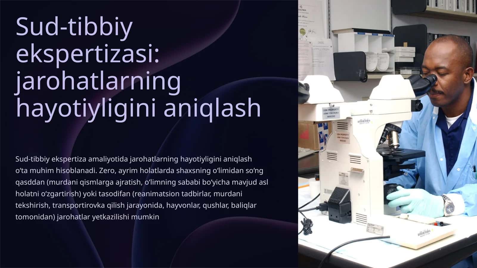 Sud-tibbiyekspertizasi: jarohatlarning hayotiyligini aniqlash