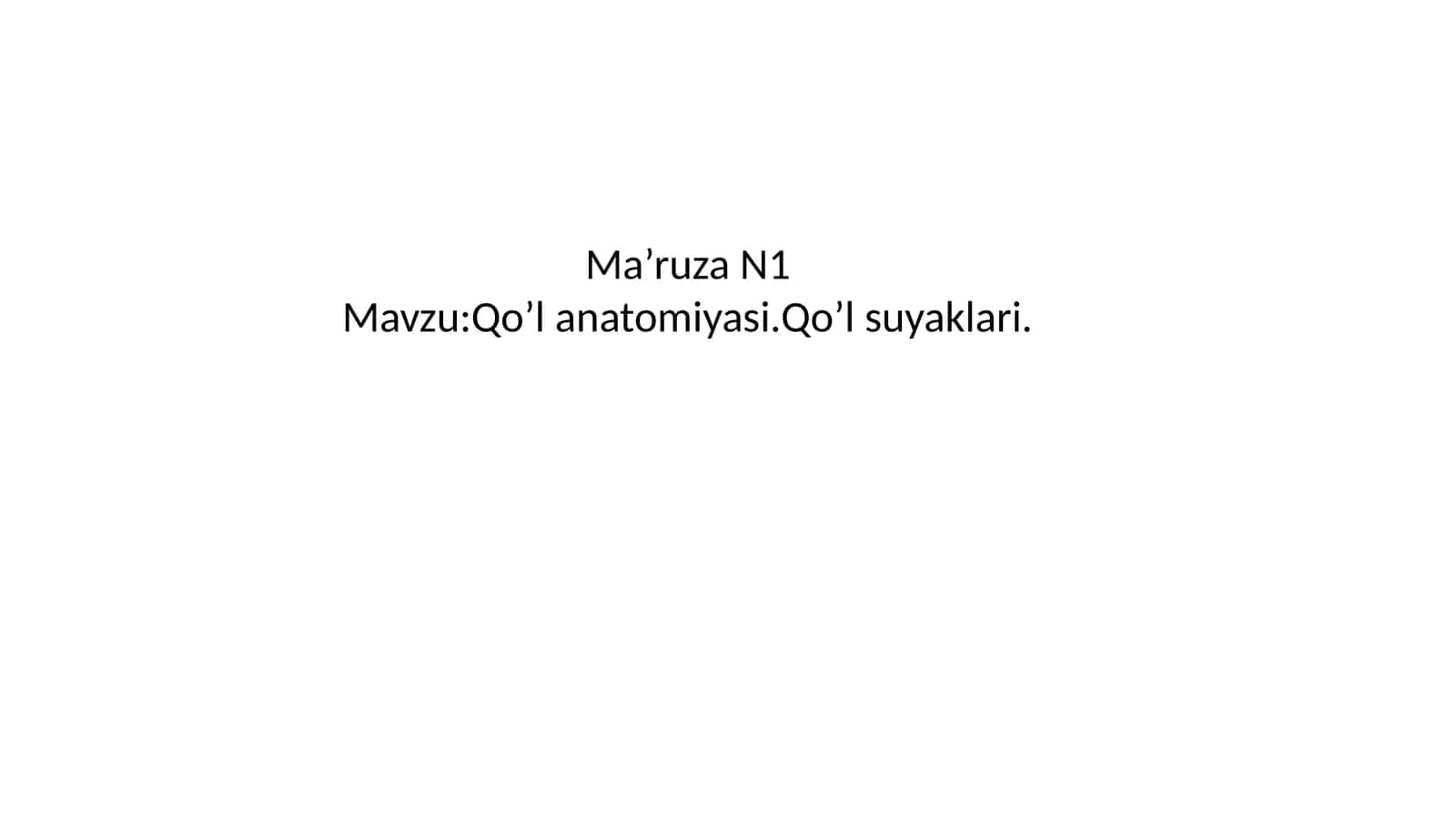 qo'l suyaklari