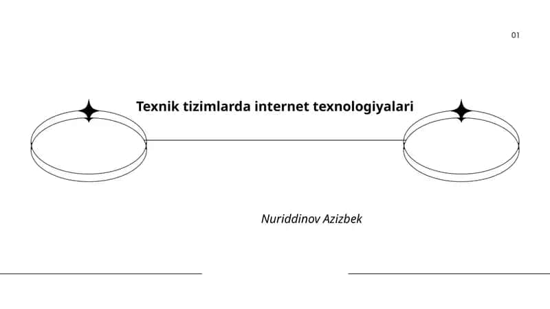 Texnik tizimlarda internet texnologiyalari