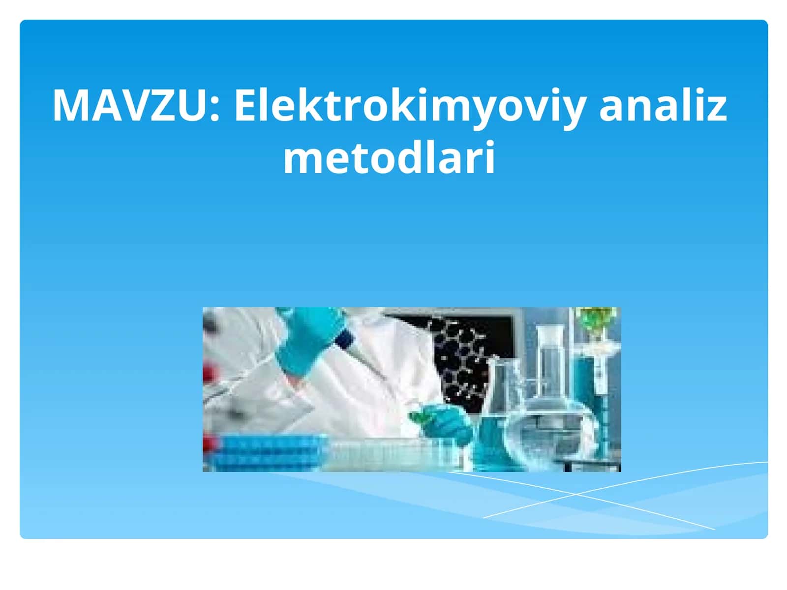 Elektrokimyoviy analiz metodlari