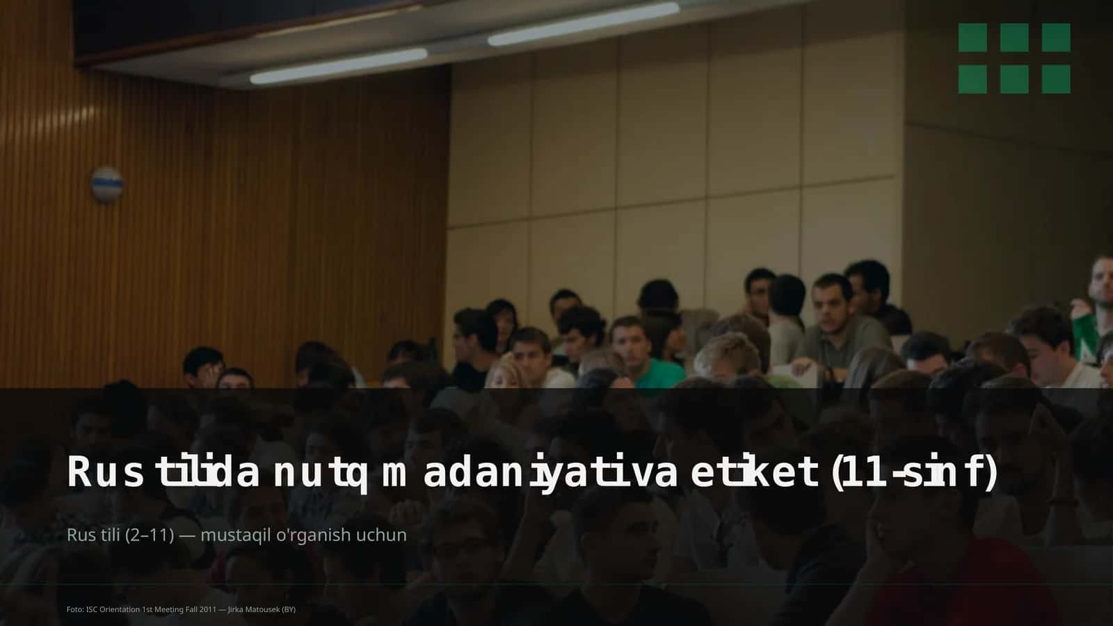 Rus tilida nutq madaniyati va etiket (11-sinf)