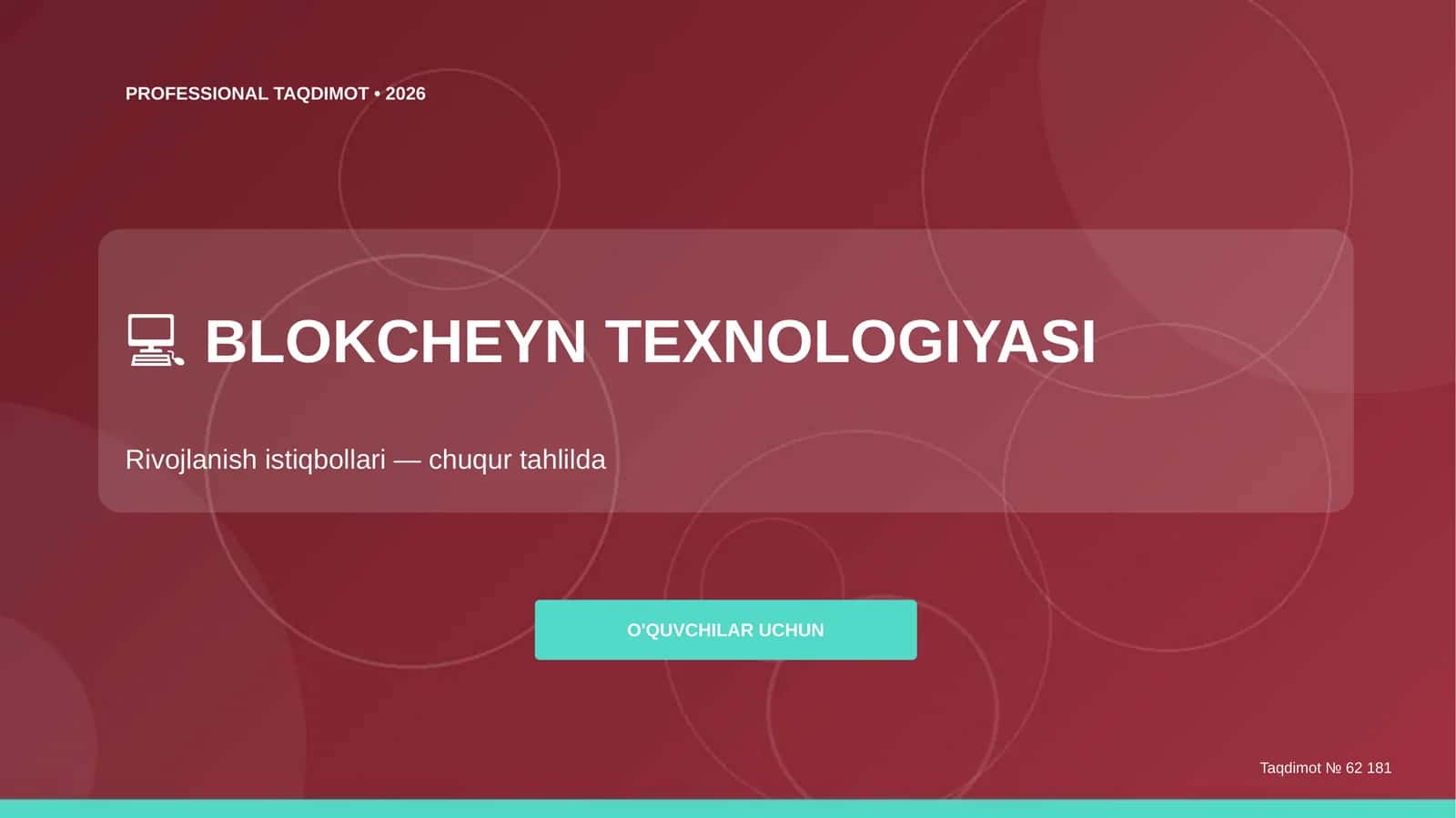 Blokcheyn Texnologiyasi Rivojlanish Istiqbollari