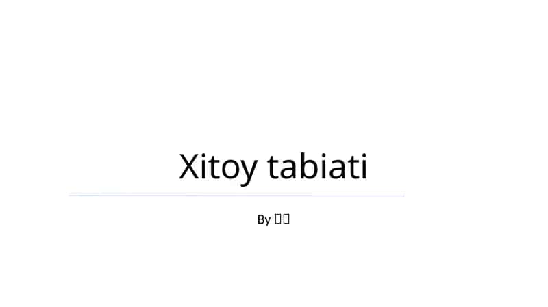 Xitoy tabiati