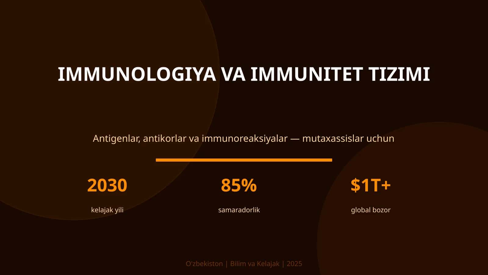 IMMUNOLOGIYA VA IMMUNITET TIZIMI