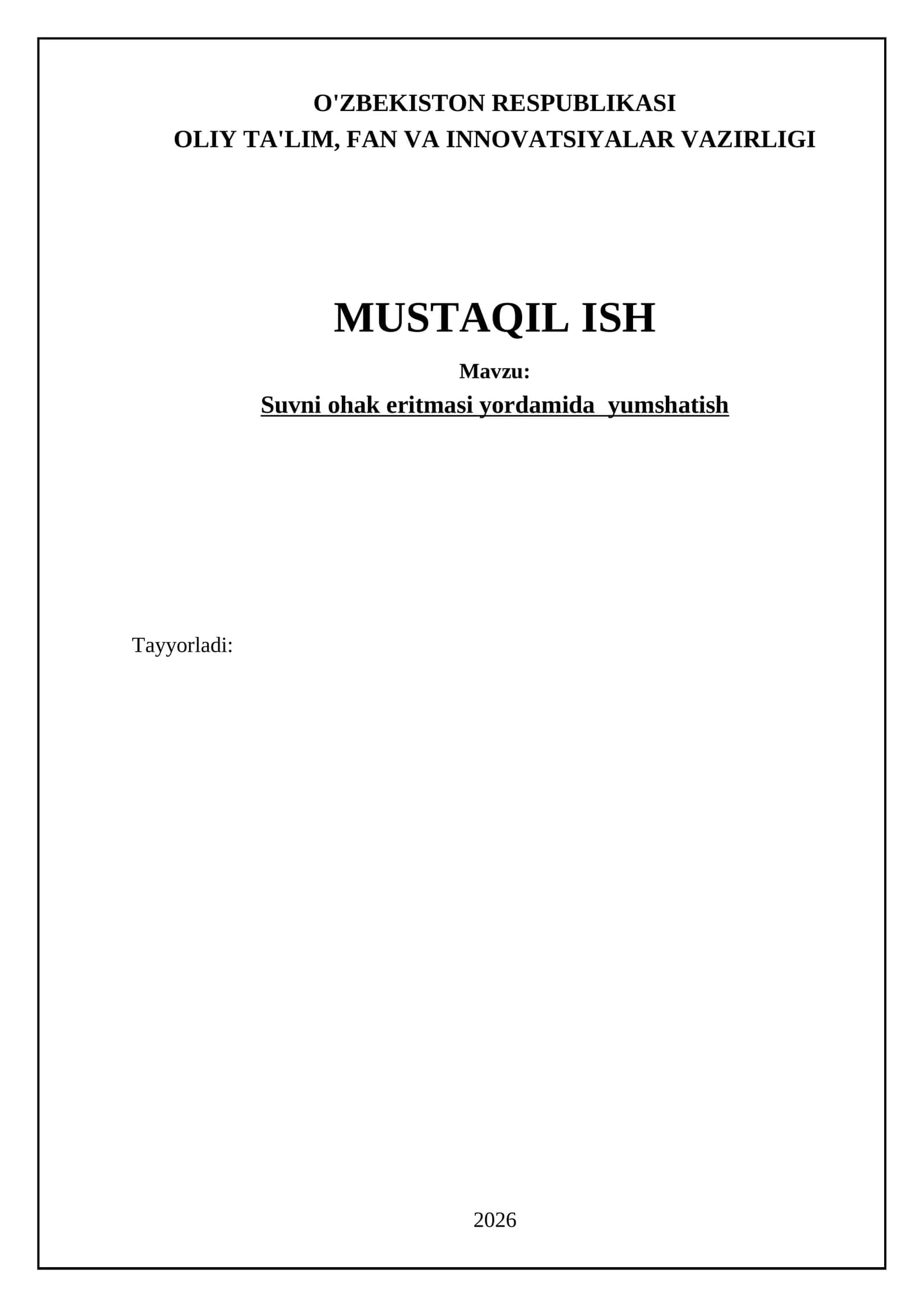 Suvni ohak eritmasi yordamida yumshatish