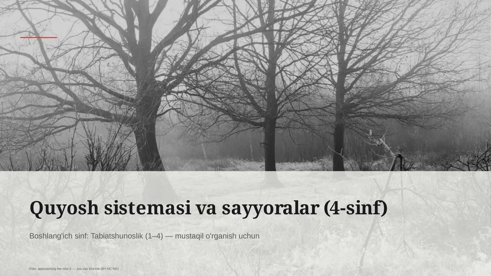 Quyosh sistemasi va sayyoralar (4-sinf)