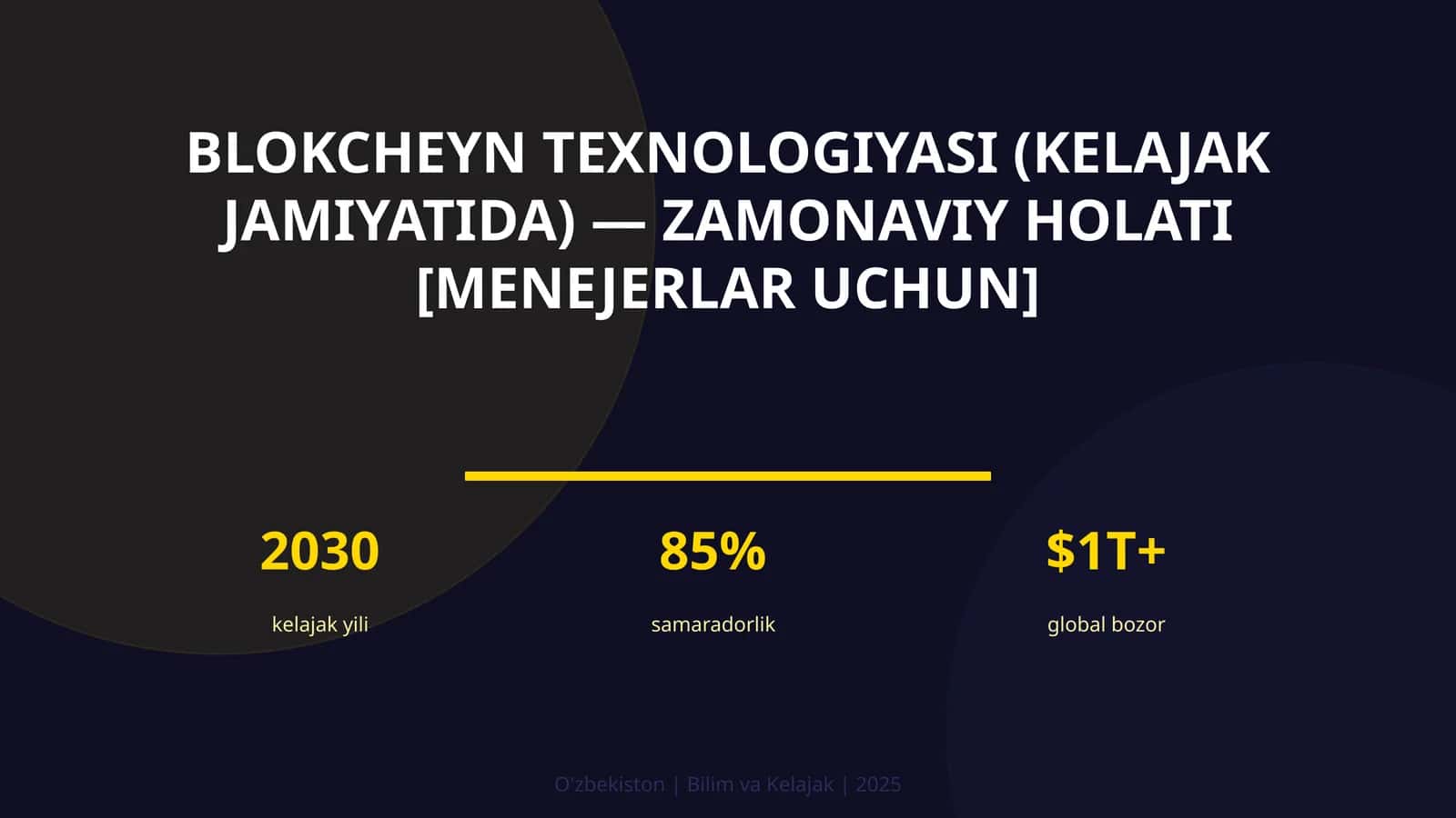 Blokcheyn texnologiyasi (kelajak jamiyatida) — zamonaviy holati [menejerlar uchun]