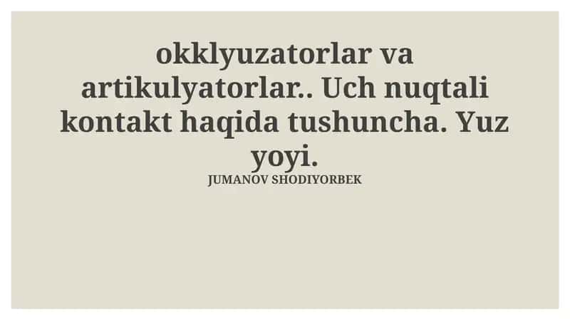 Uch Nuqta Kontaktsiyasi Konsepsiyasi
