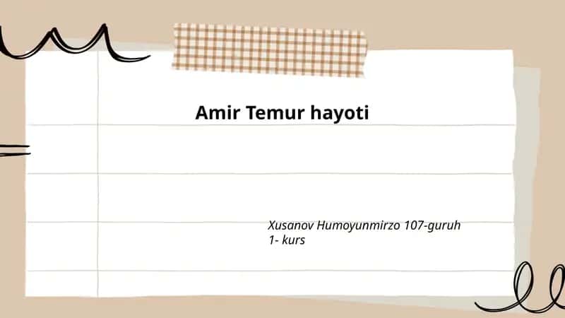 Amir Temur hayoti