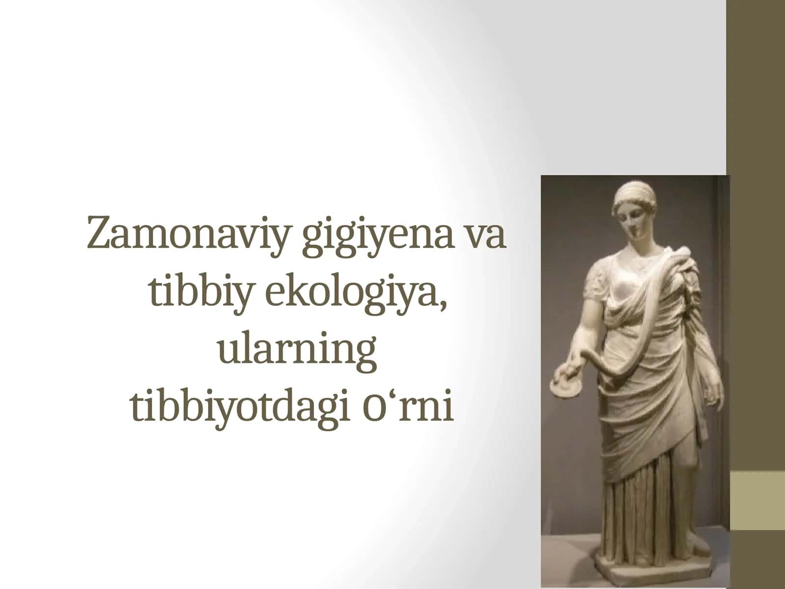 Zamonaviy gigiyena va tibbiy ekologiya, ularning tibbiyotdagi o‘rni