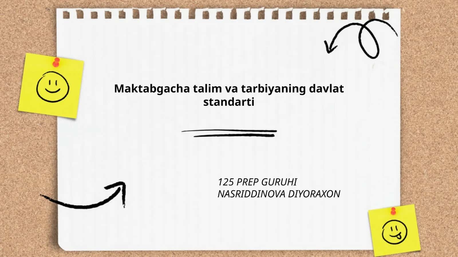 Maktabgacha talim va tarbiyaning davlat standarti 125 PREP GURUHI NASRIDDINOVA DIYORAXON
