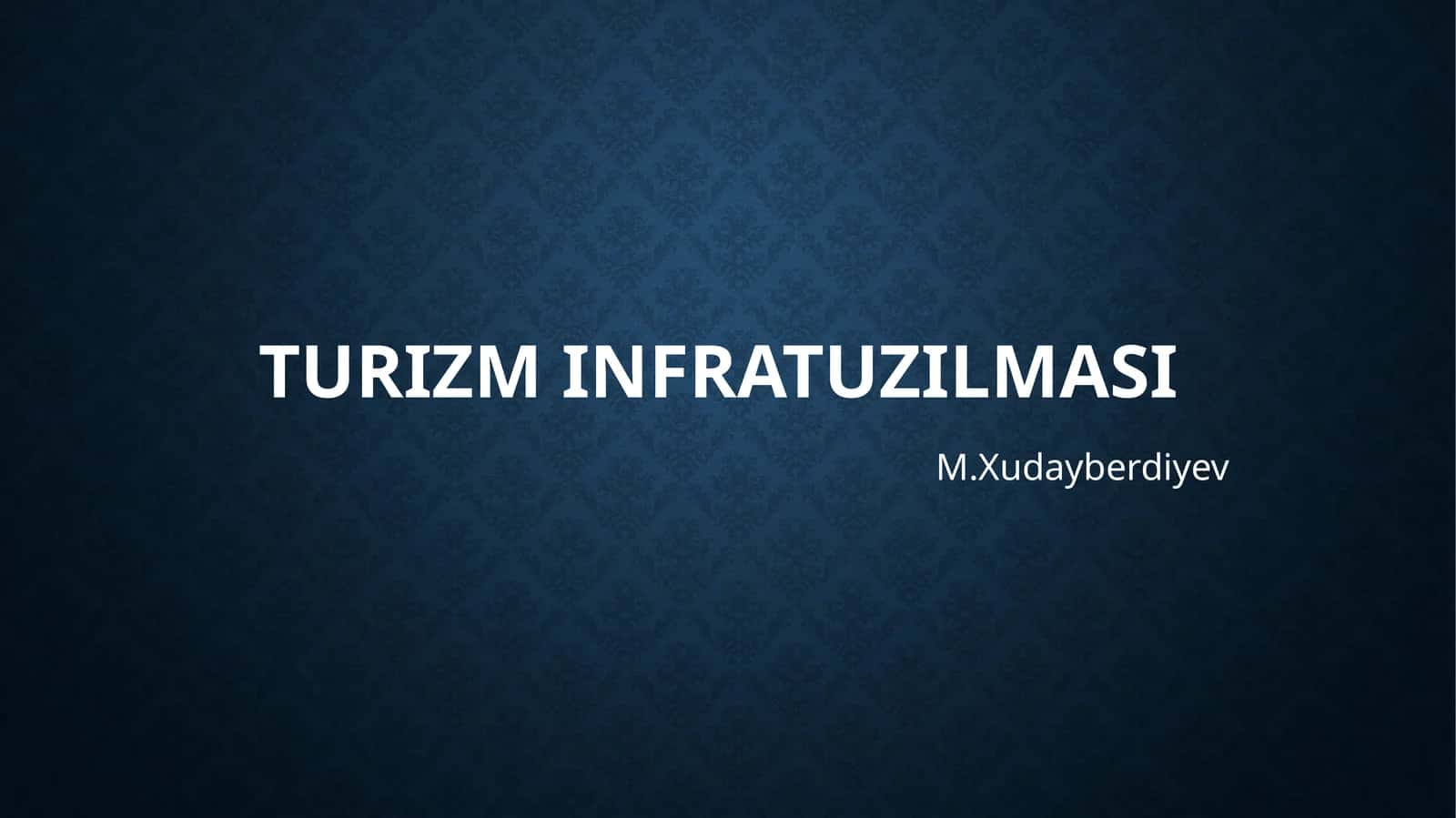 TURIZM INFRATUZILMASI