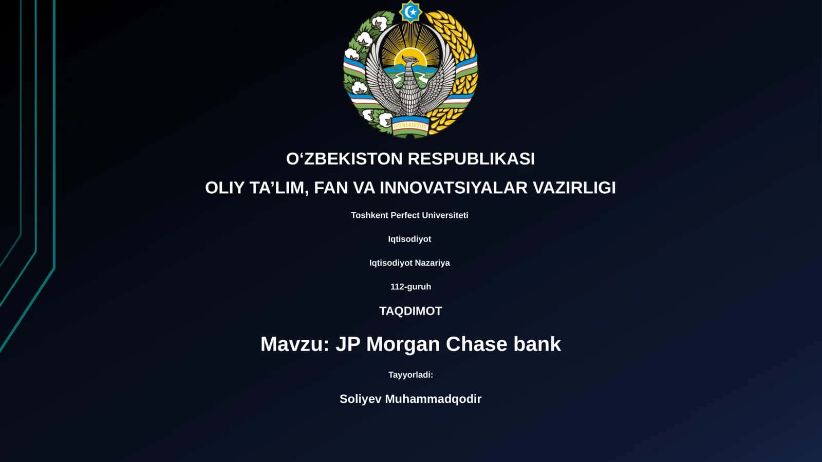 JP Morgan Chase bank