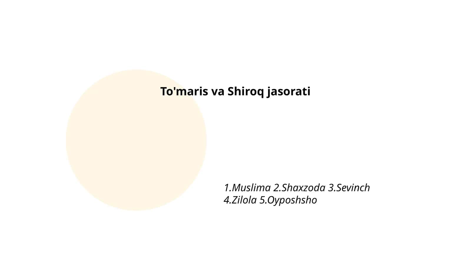 To'maris va Shiroq jasorati