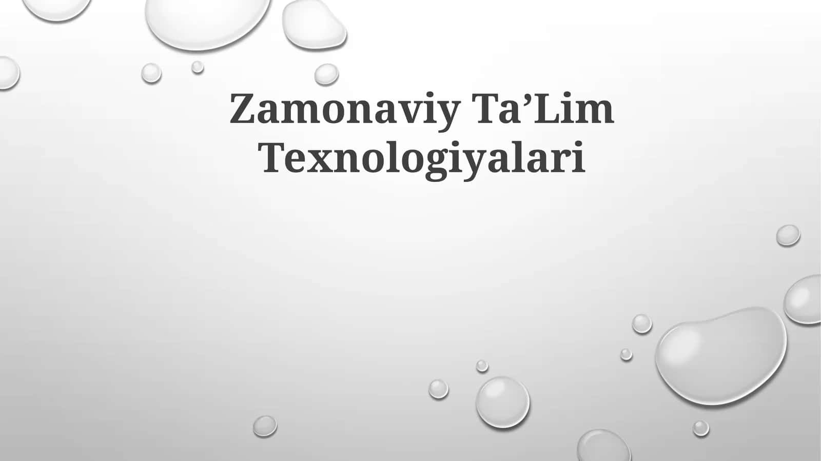 ZamonaviyTaʼLimTexnologiyalari
