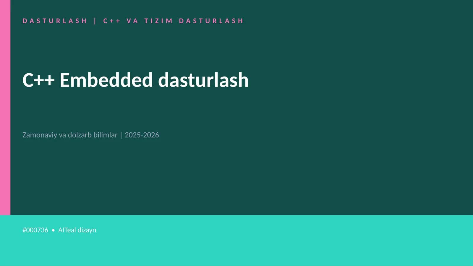 C++ Embedded dasturlash