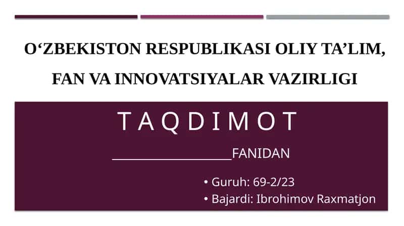 Moliyaviy barqarorlik haqida