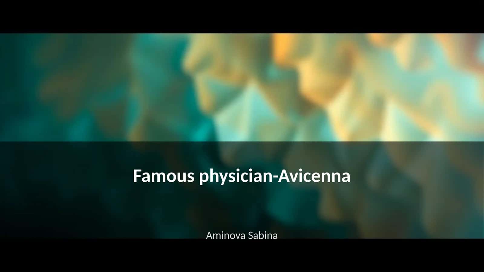 Mashhur tabib-Avicenna