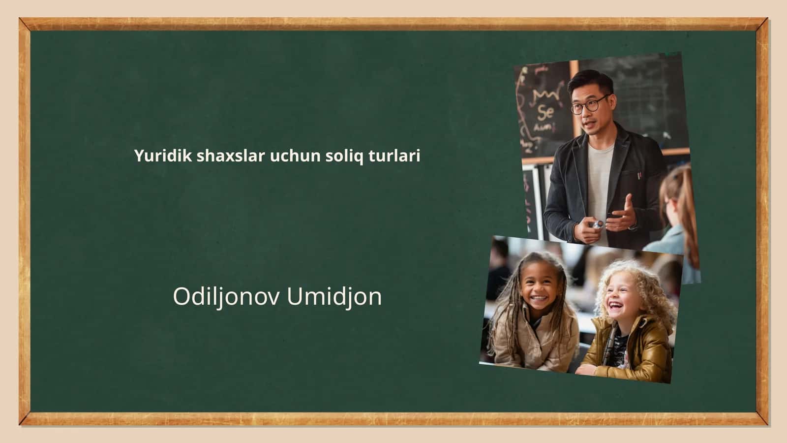 Yuridik shaxslar uchun soliq turlari