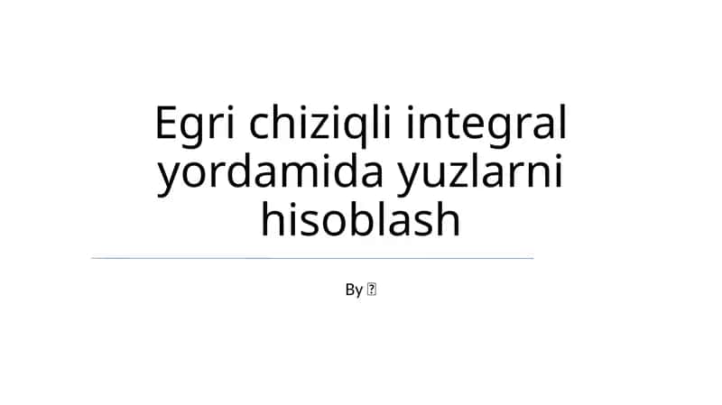Chiziqli Integrallar: Ta'rif va Xossalari