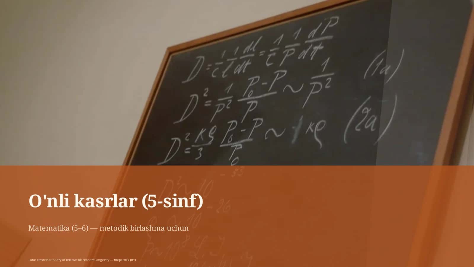 O'nli kasrlar (5-sinf) Matematika (5–6)