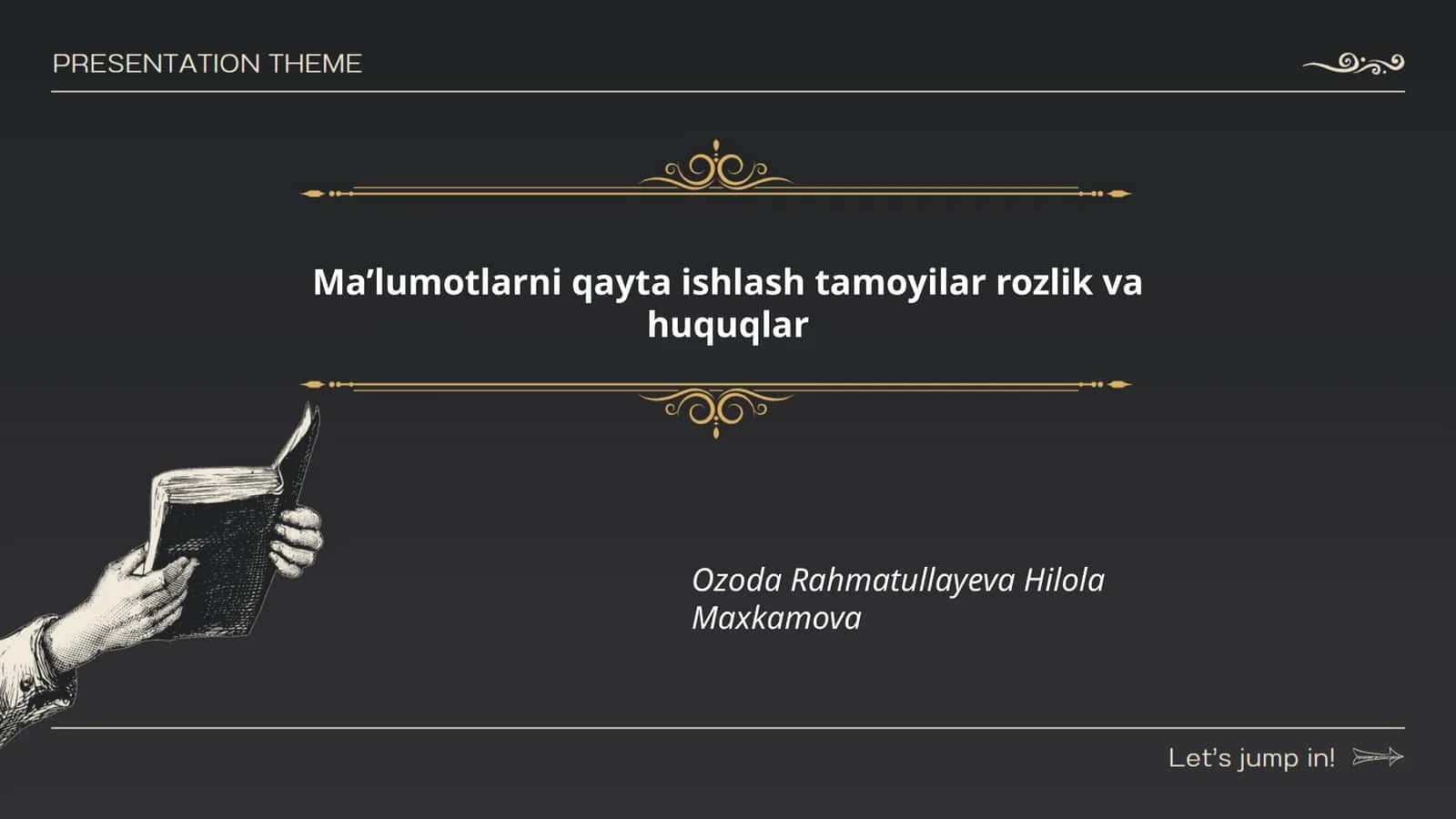 Ma'lumotlarni qayta ishlash tamoyilar rozlik va huquqlar