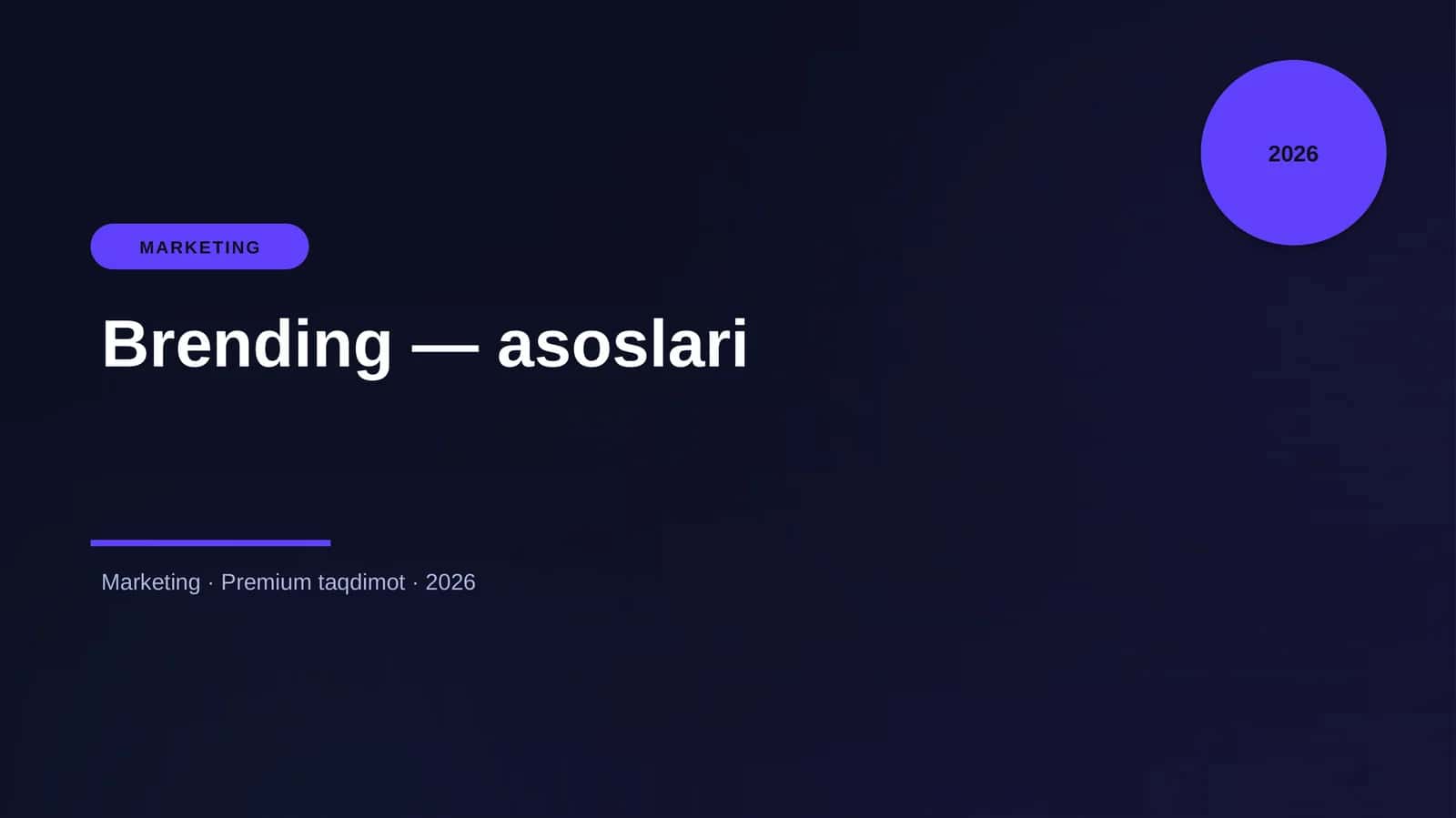 Brending — asoslari