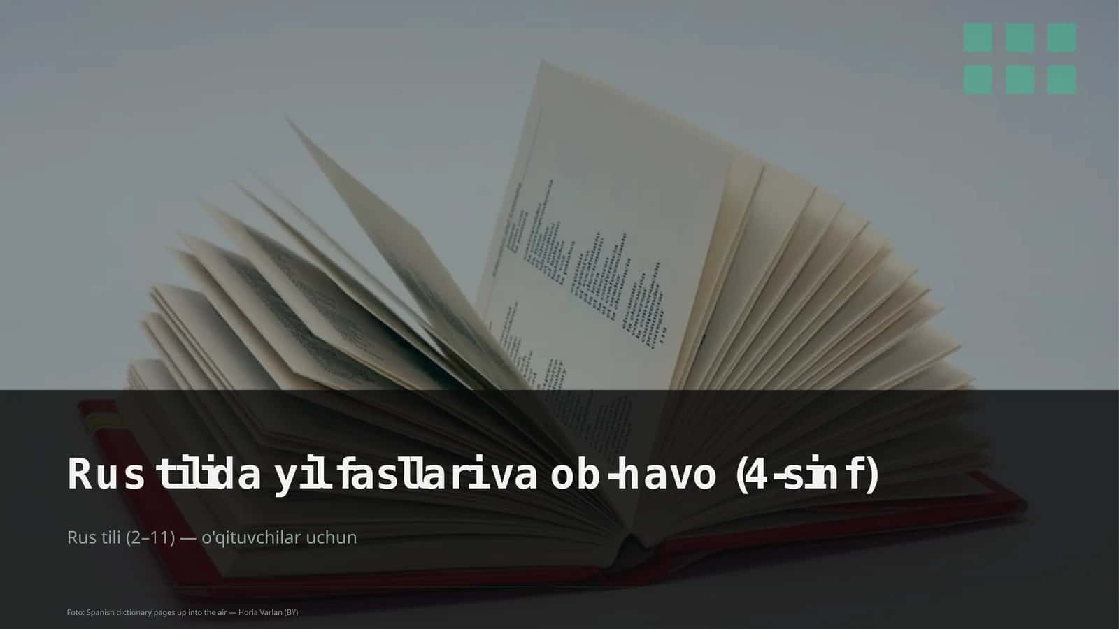 Rus tilida yil fasllari va ob-havo (4-sinf)