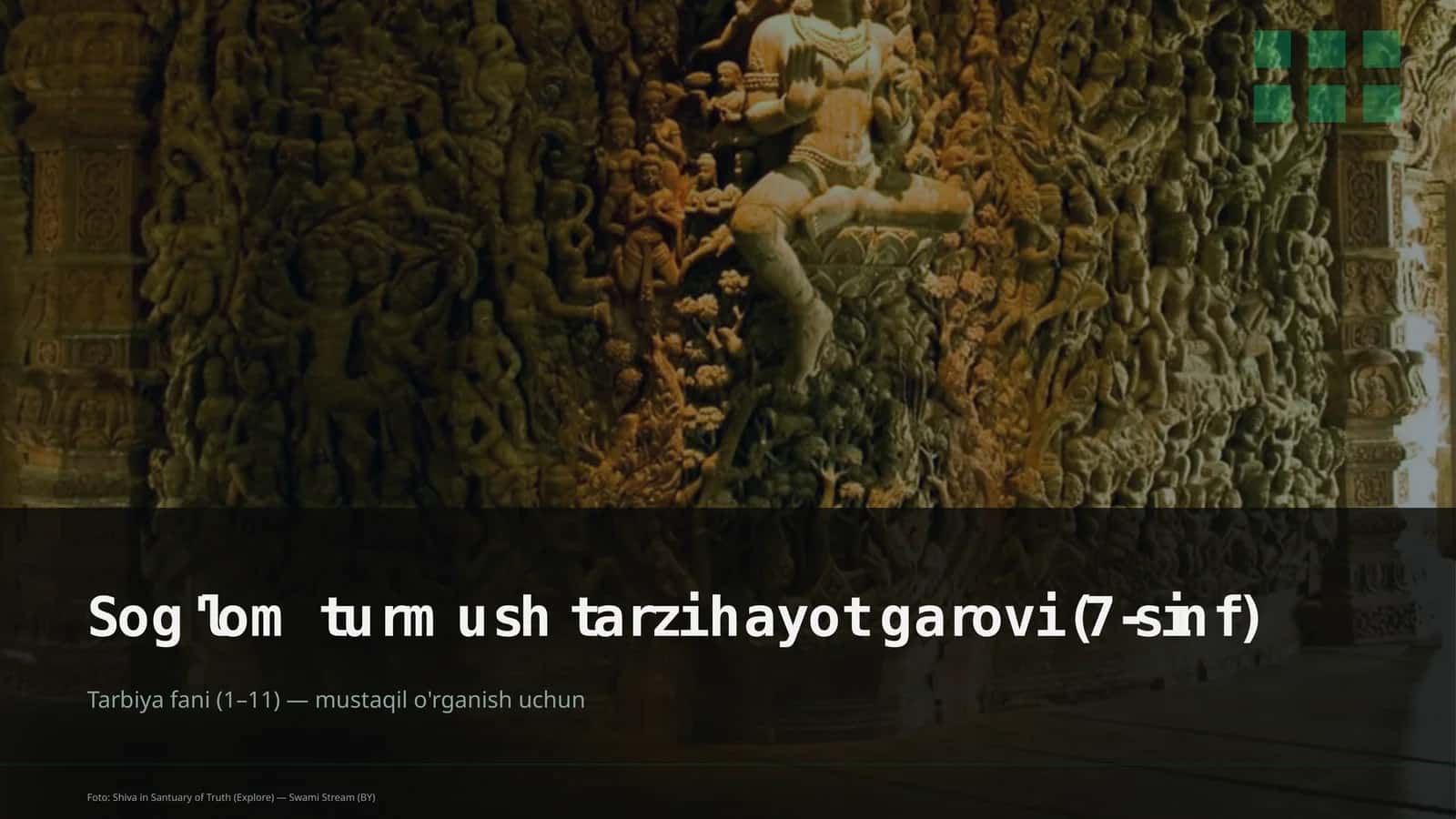 Sog'lom turmush tarzi hayot garovi (7-sinf)