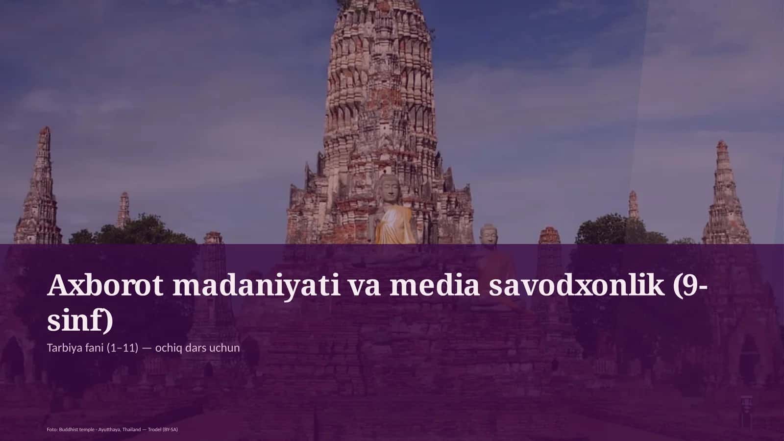 Axborot madaniyati va media savodxonlik (9-sinf)
