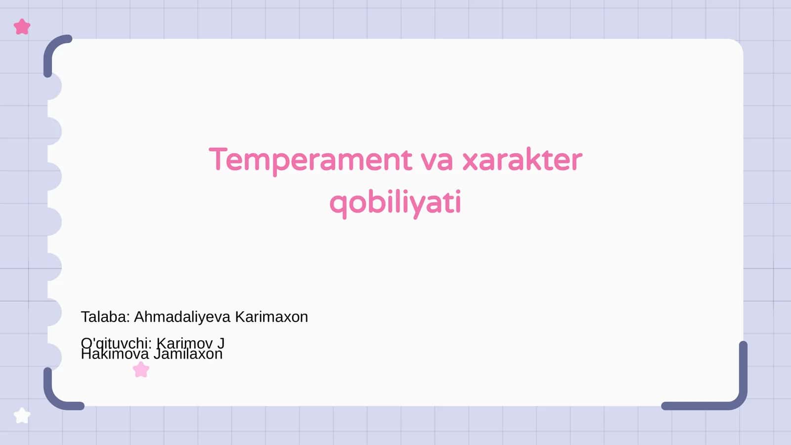 Temperament va xarakter qobiliyati