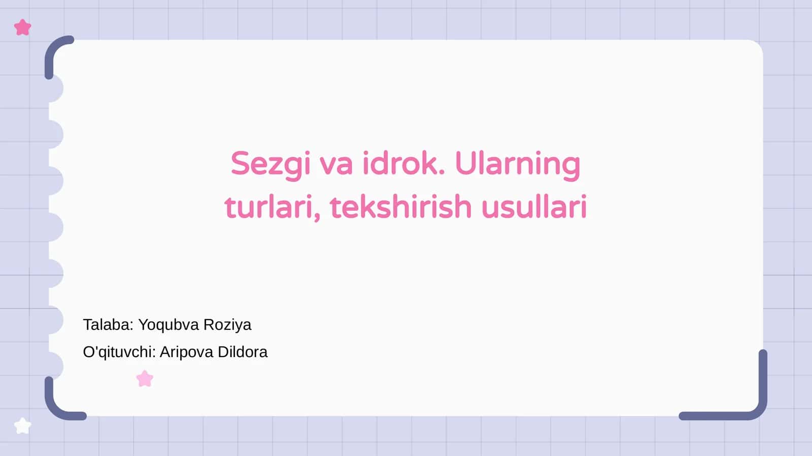 Sezgi va Idrok Nima? Ta'rifi