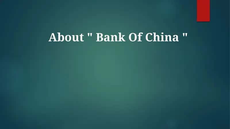 Bank Of China