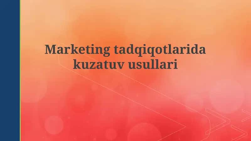Kuzatuv usullari
