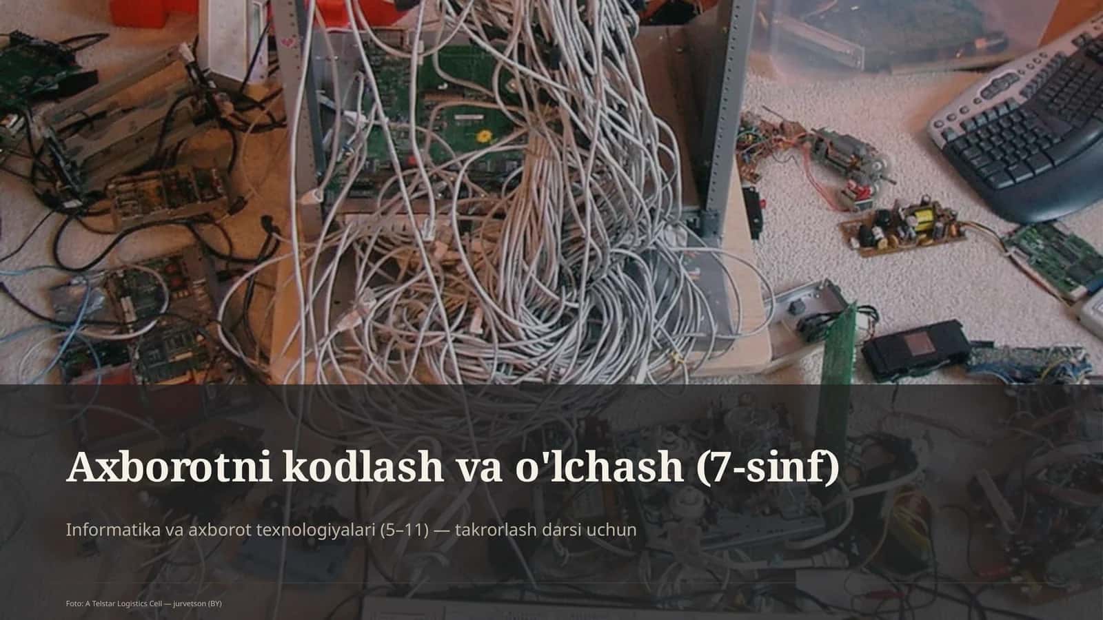 Axborotni kodlash va o'lchash (7-sinf)