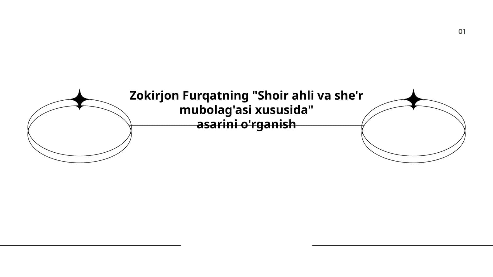 "Shoir ahli va she'r mubolag'asi xususida" asarini o'rganish