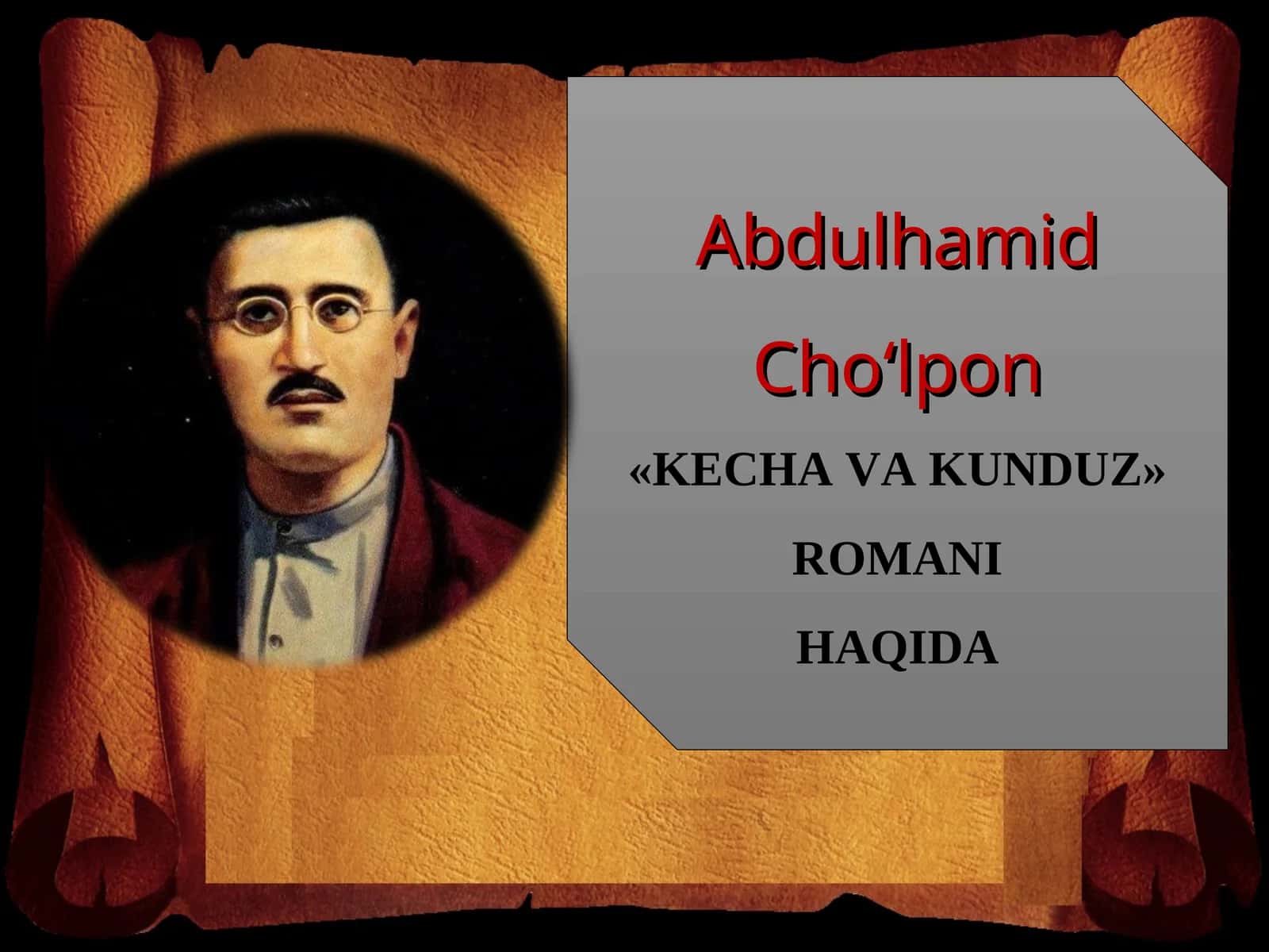 «KECHA VA KUNDUZ» ROMANI HAQIDA