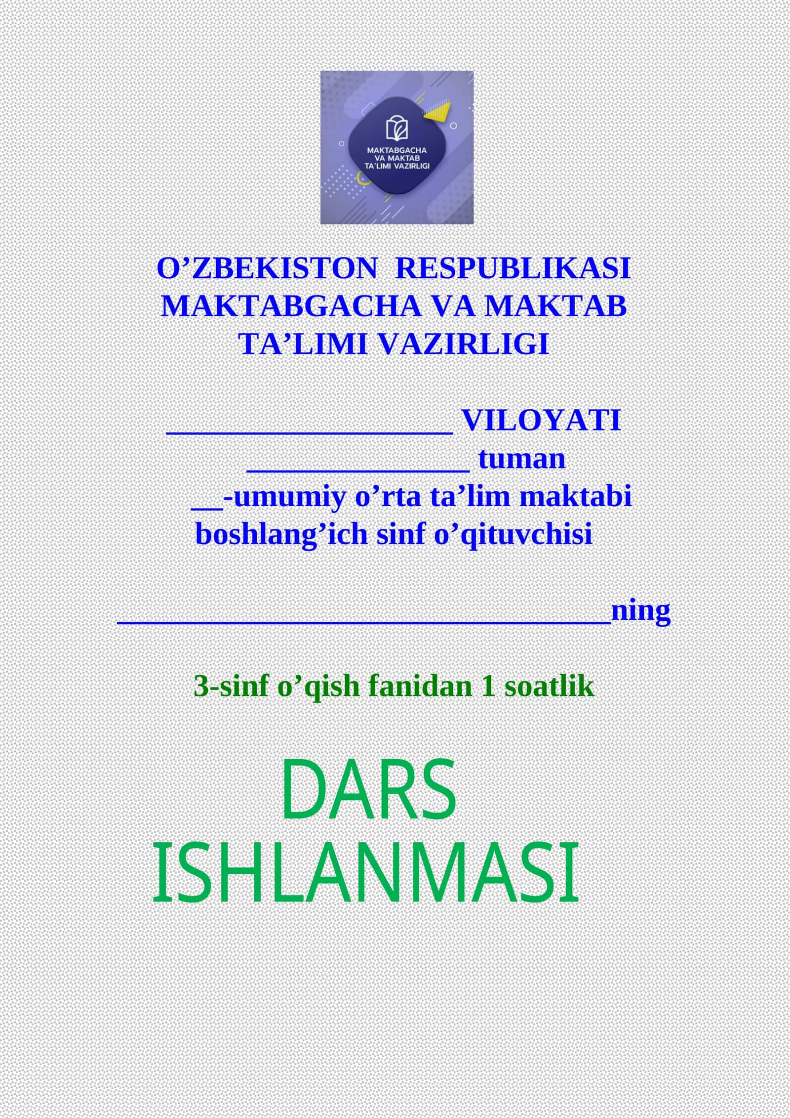 3-sinf o'qish Bir-birin kuzatar fasllar