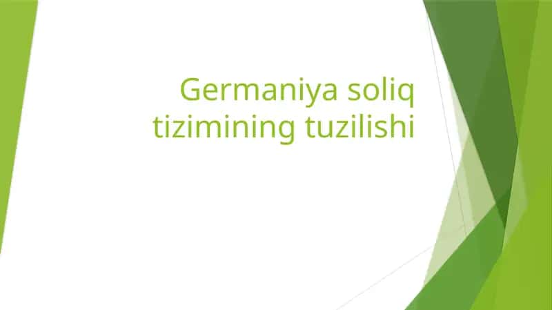 Germansoliqtizimining tuzilishi