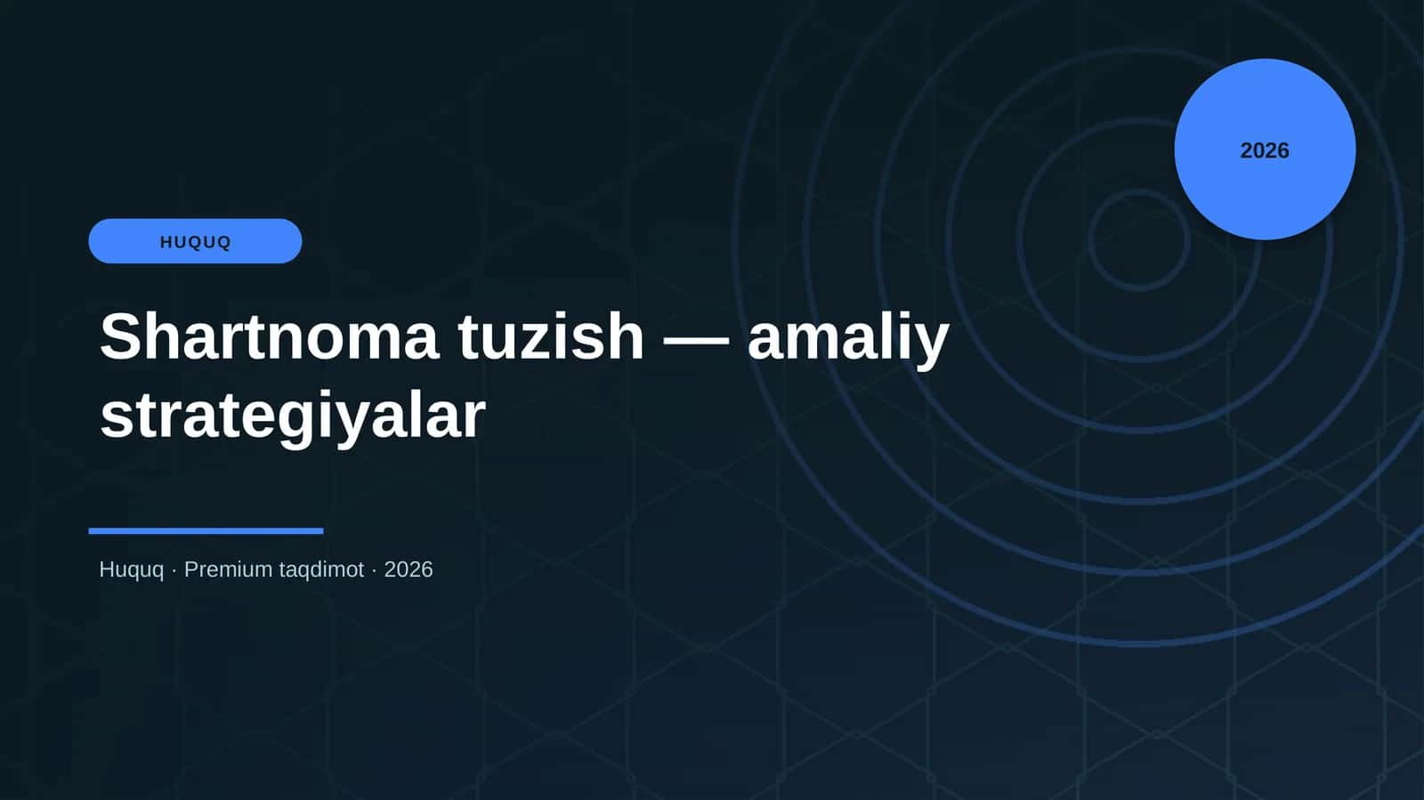 Shartnoma tuzish — amaliy strategiyalar