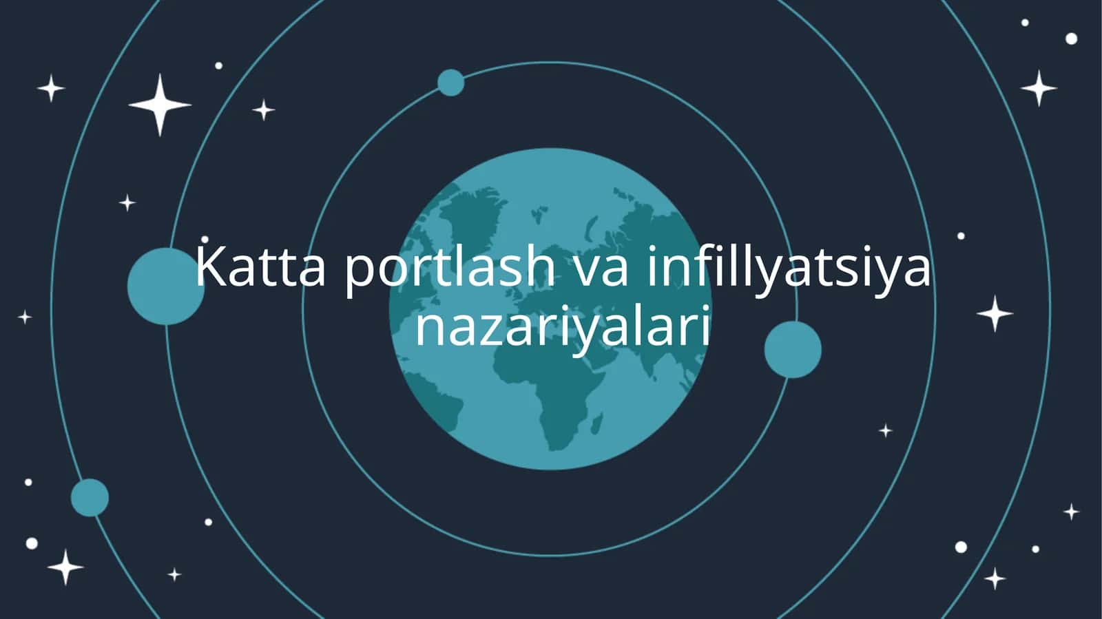 Katta portlash va infillyatsiya nazariyalari 1