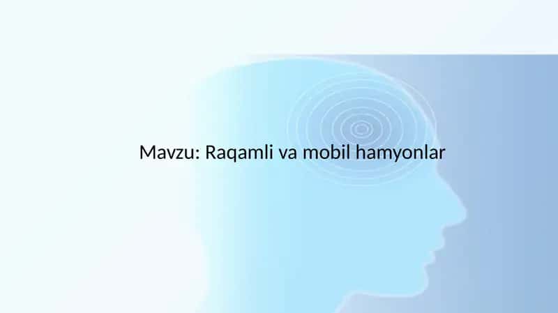 Raqamlivamobilhamyonlar