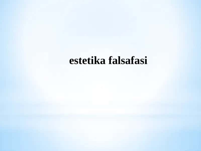 Estetika falsafasi