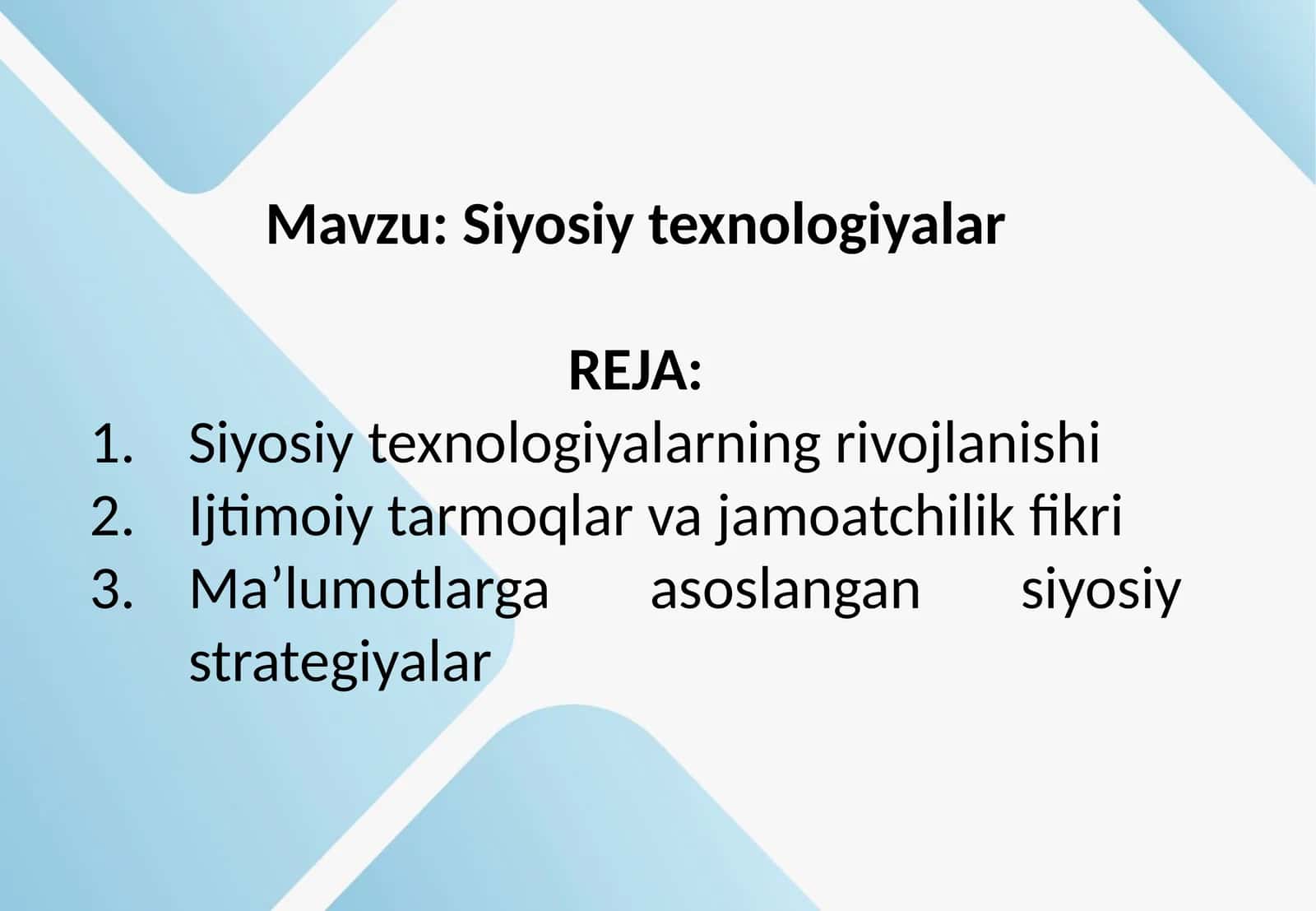 Siyosiy texnologiyalar