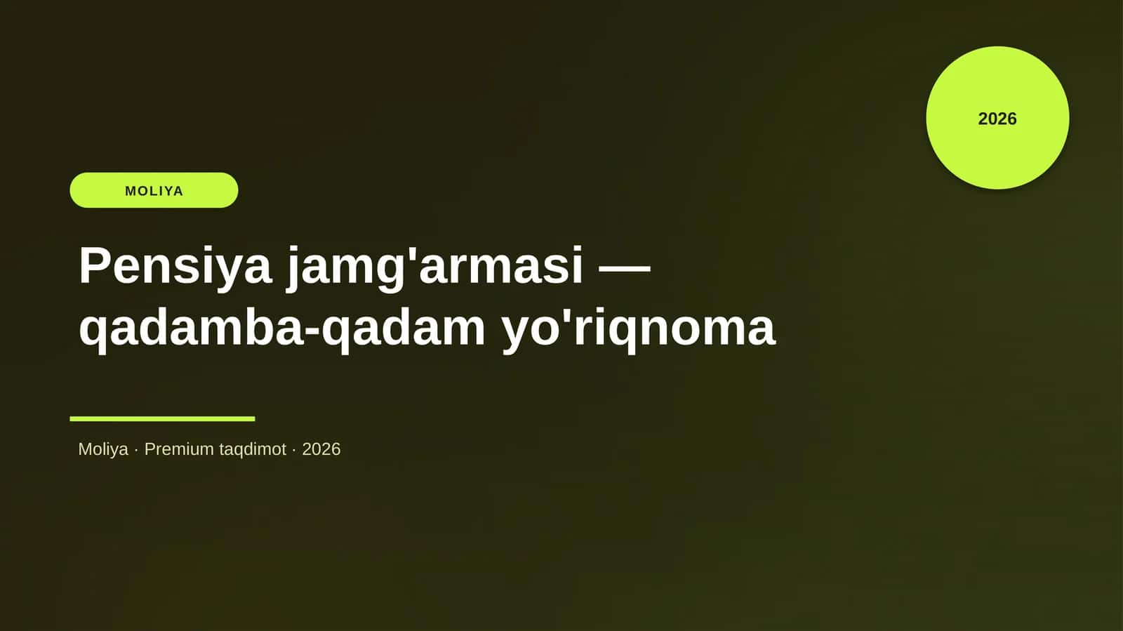 Pensiya jamg'armasi — qadamba-qadam yo'riqnoma
