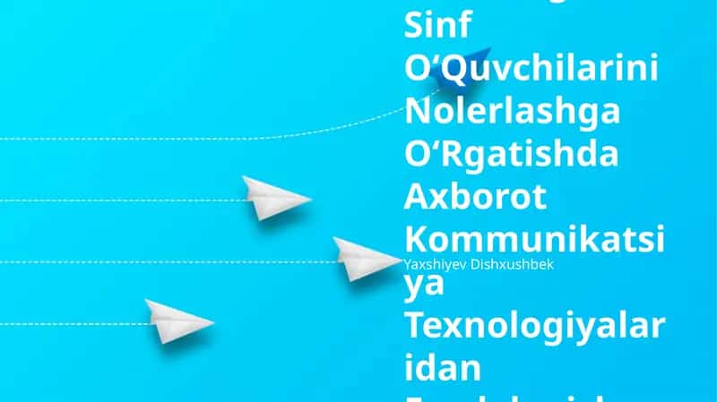 BoshlangʻIch Sinf OʻQuvchilarini Nolerlashga OʻRgatishda Axborot Kommunikatsiya Texnologiyalaridan Foydalanish