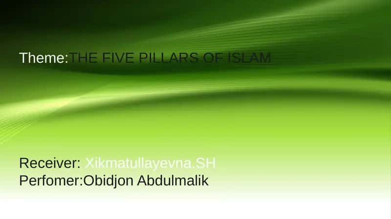 THE FIVE PILLARS OF ISLAM