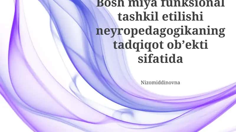 Neyron Tarmoqlari va Kognitiv Jarayonlar