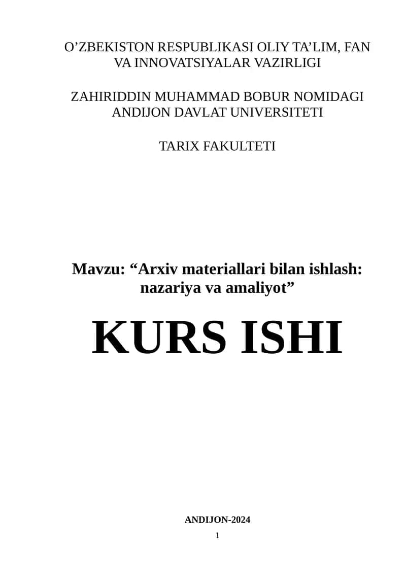 Arxiv materiallari bilan ishlash: nazariya va amaliyot