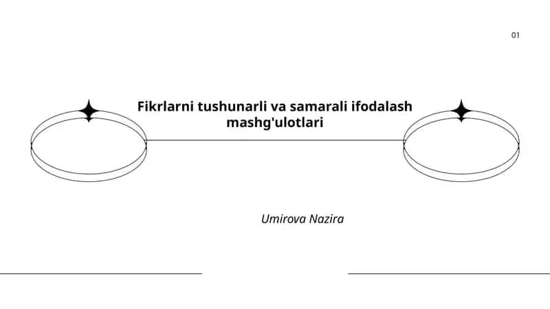 Fikrlarni tushunarli va samarali ifodalash mashg'ulotlari